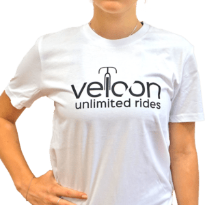 Veloon unlimited rides Fahrrad T-Shirt weiß unisex